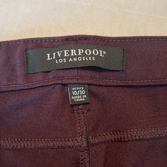 Liverpool Petite Madonna Skinny Crop Pants in Aubergine Size 10/30P - Picture 8 of 13